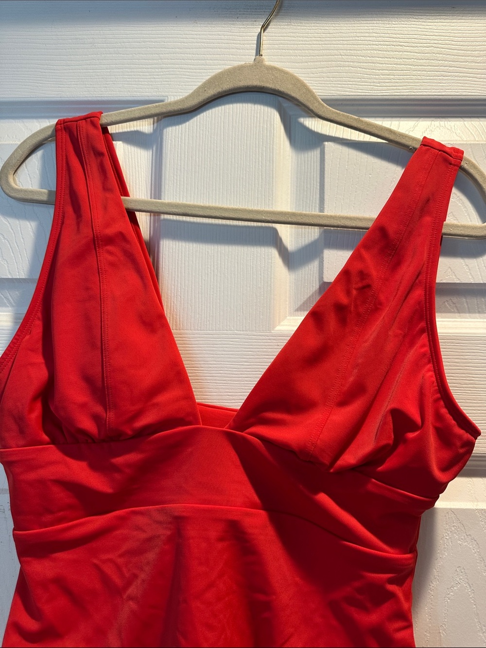 Andie Mykonos Red One-Piece Plunge Bathing Suit M Swimsuit - Picture 5 of 10